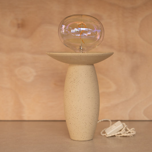 Lotus table lamp Speckle clay